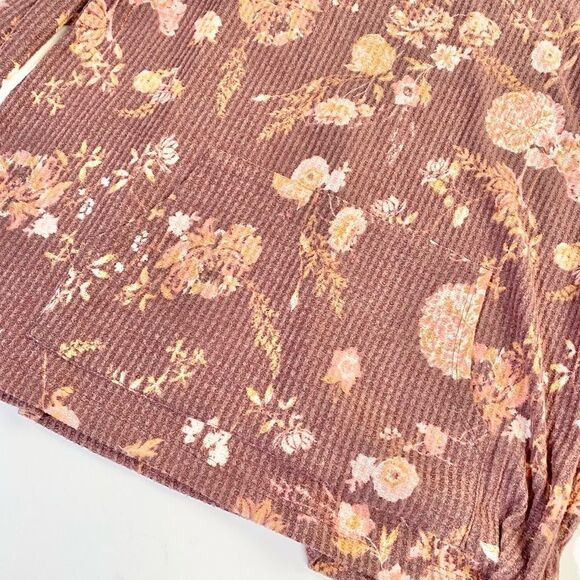 Angels forever young lightweight long sleeve floral waffle pattern shirt top 3x - Picture 3 of 7